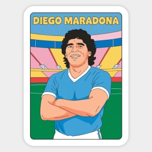Diego Maradona Pop Art Original Illustration Sticker